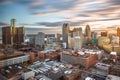 Detroit, Michigan, USA Downtown Skyline at Dawn Royalty Free Stock Photo