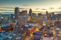 Detroit, Michigan, USA downtown skyline Royalty Free Stock Photo