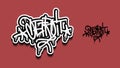 Detroit Michigan Usa Hand Lettering Graffiti Tag Style Sticker Design.