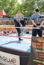 Detroit, Michigan -USA- June 26,2022: Michigan Taco Festival 2022 Lucha Libre Pro Wrestling performs live
