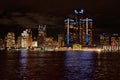 Detroit Panoramic Skyline Shot At night November 2017