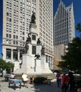 Detroit Park and Monument Royalty Free Stock Photo