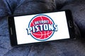 Detroit Pistons american basketball team logo Royalty Free Stock Photo