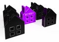 Detroit Property Icons Denotes Real Estate Selling Or Buying In Michigan - 3d Illustration