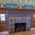 Detroit public library fireplace Royalty Free Stock Photo