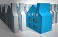 Detroit Real Estate Icons Depicts Residential Buying In Colorado - 3d Illustration