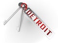 Detroit Real Estate Keys Depicts Residential Buying In Colorado - 3d Illustration
