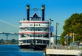 Detroit River Ferry Boat Docked for Passengers