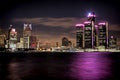 Detroit Skyline Royalty Free Stock Photo