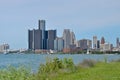 Detroit Skyline Royalty Free Stock Photo