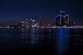 Detroit Skyline at Night,April 2015