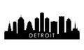 Detroit skyline silhouette.