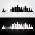 Detroit skyline silhouette