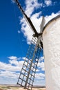 Detail of the blades of a windmill in Consuegra (Spain)