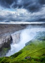 Dettifoss waterfall, Iceland. Famous place in Iceland. Natural landscape in summer. Icelandic classic view. Royalty Free Stock Photo