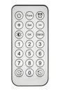 Deu remote control for controlling household appliances, on a white background Royalty Free Stock Photo