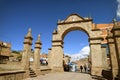 Deustua Arch, the Historic Stone Arch in Puno Town of Peru, South America