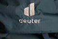 the deuter logo on a new bagpack Royalty Free Stock Photo