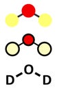 Deuterium oxide (heavy water) molecule