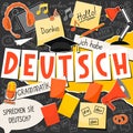 Deutsch. German language collage