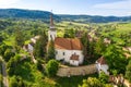 Deutsch Kreuz village Crit fortified Church in Transylvania, Romania