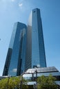 The Deutsche Bank twin towers (Deutsche-Bank-Hochhaus), which serve as the bank\'s headquarters