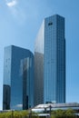 The Deutsche Bank twin towers (Deutsche-Bank-Hochhaus), which serve as the bank\'s headquarters