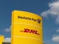 Deutsche Post and DHL Logo Sign Royalty Free Stock Photo