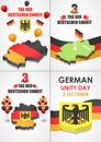 Deutschen einheit banner set, isometric style Royalty Free Stock Photo