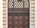 Deutscher Bundestag Sign in an Old Wooden Door Royalty Free Stock Photo