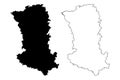 Deux-Sevres Department France, French Republic, Nouvelle-Aquitaine region map vector illustration, scribble sketch Deux Sevres