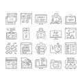 Dev Code Occupation Collection Icons Set Vector . Royalty Free Stock Photo