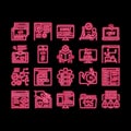 Dev Code Occupation neon glow icon illustration
