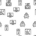 Dev Code Occupation Vector Seamless Pattern