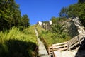 The medieval Fortress of Deva, Hunedoara county, Romania Royalty Free Stock Photo