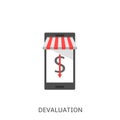 Devaluation vector icon