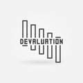 Devaluation Falling Chart vector concept linear icon Royalty Free Stock Photo