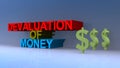 Devaluation of money on blue