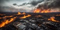 Devastated Landscapes. Disaster with scorched earth Royalty Free Stock Photo