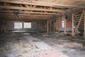 Devastated room in an abandoned building