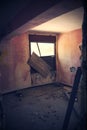 Devastated room in the building Royalty Free Stock Photo