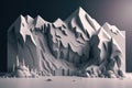devastating avalanche, with a wall of snow burying a mountain village, concept, AI generation