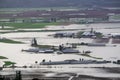 Devastating Flood Natural Disaster in the city and farmland after storm