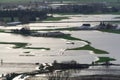 Devastating Flood Natural Disaster in the city and farmland after storm