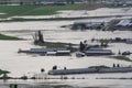 Devastating Flood Natural Disaster in the city and farmland after storm