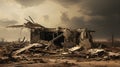 devastation tornado damage building Royalty Free Stock Photo