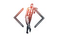 Develop, coding, software, programming, project concept. Hand drawn isolated vector.