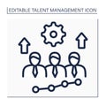 Develop employees line icon