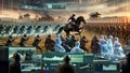 Develop futuristic battlefield simulation with advanced technology