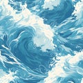 seamless organic pattern inspired by the delicate forms of sea foam as it washes ashore. AI Generated